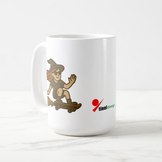 "ウィッチオンホイールブルームスケートスタイル コーヒーマグカップ (正面左)