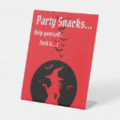 ウィッチオンリーハローウィンパーティパーティースナック 台座サイン (正面)