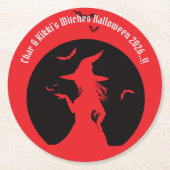 ウィッチオンリーハローウィンパーティ ラウンドペーパーコースター (正面)