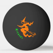 ウィッチカスタムプレーヤーチーム名パーティーブラックビール 卓球ボール (正面)