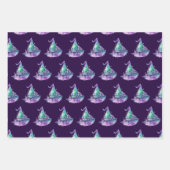 ウィッチカボチャスカルこうもり怖いハロウィーン ラッピングペーパーシート (正面)