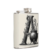 ウィッチカルドロンウィッチリーレターアカスタムイニシャル フラスク (右)