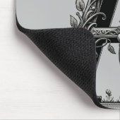 ウィッチカルドロンウィッチリーレターアカスタムイニシャル マウスパッド (コーナー)