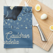 ウィッチカルドロンブルー キッチンタオル (四つ折り)
