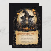 ウィッチガールゴシックハロウィーン 招待状 (正面/裏面)