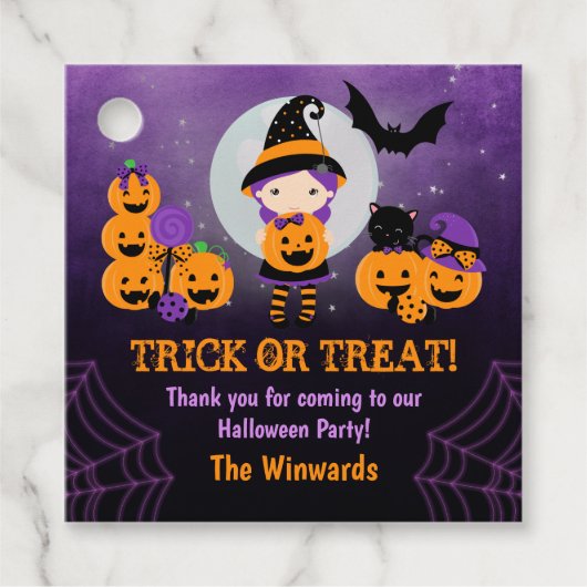 ウィッチガールパンプキンスハローウィンパーティ フェイバータグ (正面)