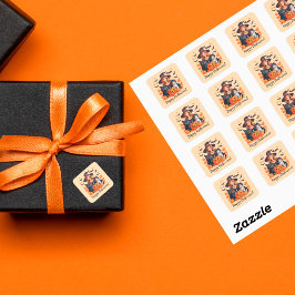 ウィッチキャッツこうもり&カボキンハロウィーン スクエアシール