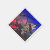 ウィッチキャットハッピーハローウィン スタンダードカクテルナプキン (角)