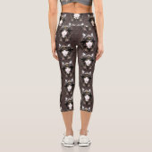 ウィッチキャットハロウィン不気味なかわいいポートレート カプリレギンス (裏面)