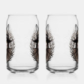 ウィッチキャットハロウィン不気味なかわいいポートレート ガラス缶 (右)