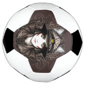 ウィッチキャットハロウィン不気味なかわいいポートレート サッカーボール (回転)