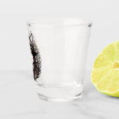 ウィッチキャットハロウィン不気味なかわいいポートレート ショットグラス (右)