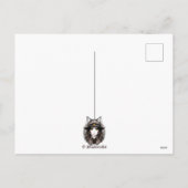 ウィッチキャットハロウィン不気味なかわいいポートレート シーズンポストカード (裏面)