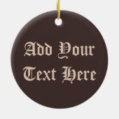 ウィッチキャットハロウィン不気味なかわいいポートレート セラミックオーナメント (裏面)