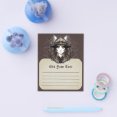 ウィッチキャットハロウィン不気味なかわいいポートレート チラシ (シングル)