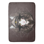 ウィッチキャットハロウィン不気味なかわいいポートレート バスマット (正面縦)