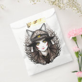 ウィッチキャットハロウィン不気味なかわいいポートレート フェイバーバッグ (封をした状態)