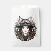 ウィッチキャットハロウィン不気味なかわいいポートレート フェイバーバッグ (正面)