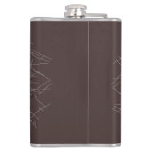 ウィッチキャットハロウィン不気味なかわいいポートレート フラスク (裏面)