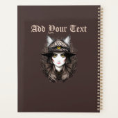 ウィッチキャットハロウィン不気味なかわいいポートレート プランナー手帳 (裏面)