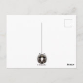 ウィッチキャットハロウィン不気味なかわいいポートレート ポストカード (裏面)