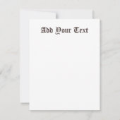 ウィッチキャットハロウィン不気味なかわいいポートレート 出欠カード (裏面)