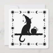ウィッチキャットハローウィンパーティ招待状 シーズンカード (正面)