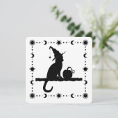 ウィッチキャットハローウィンパーティ招待状 シーズンカード (スタンド正面)