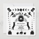 ウィッチキャットハローウィンパーティ招待状 シーズンカード (裏面)