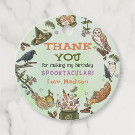 ウィッチキュートハロウィーン誕生日メッセージカード フェイバータグ