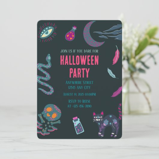 ウィッチクラフツハローウィンパーティ招待状 招待状 (スタンド正面)