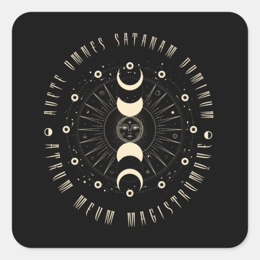 ウィッチクラフトゴシック幾何学的サンブラック魔法 スクエアシール (正面)