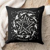 ウィッチクラフトパーソナライズされたハレペンタグラムゴシック クッション (ブランケット)