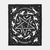 ウィッチクラフトパーソナライズされたハレペンタグラムゴシック フリースブランケット (正面)
