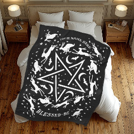 ウィッチクラフトパーソナライズされたハレペンタグラムゴシック フリースブランケット