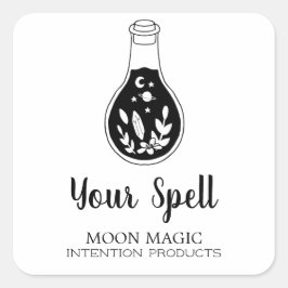 ウィッチクラフトポーションボトルホワイトステッカー スクエアシール