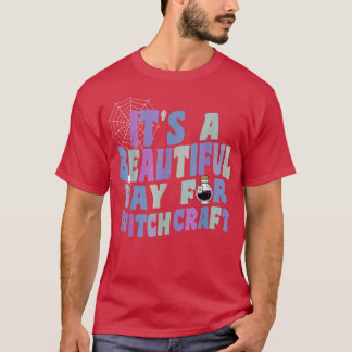 ウィッチクラフトレトロ魔女Acにとって美しい日だ Tシャツ