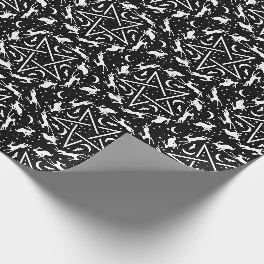 ウィッチクラフト異教のゴシックHares Pentagrams and Moons ラッピングペーパー (角)