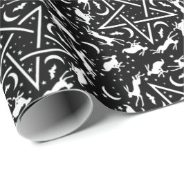 ウィッチクラフト異教のゴシックHares Pentagrams and Moons ラッピングペーパー