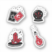 ウィッチクラフト記号ブラックとレッドパック シール (正面)