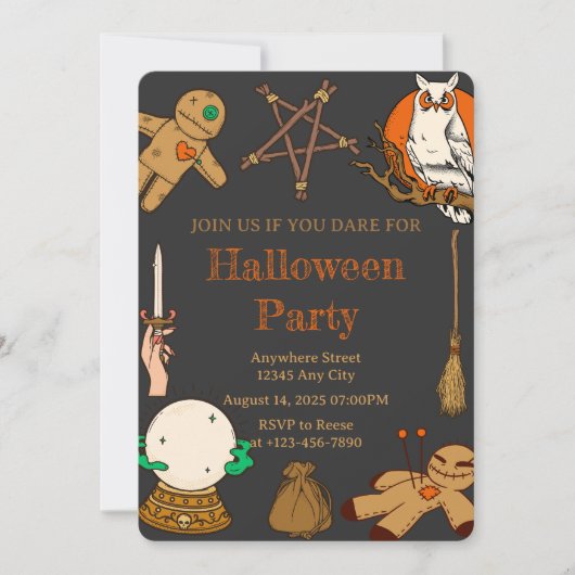 ウィッチクラフト ハロウィンパーティー招待状 招待状 (正面)