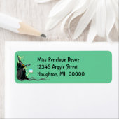 ウィッチクリスタルボールハロウィーン差出人住所ラベル ラベル (インサイチュ)