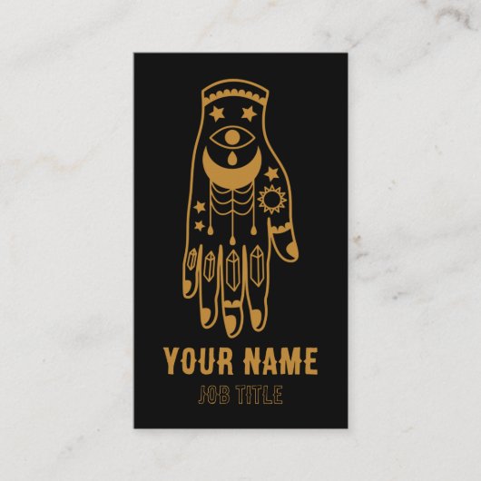 ウィッチクリスタルムーン&スタータトゥービジネスカード 名刺 (正面)