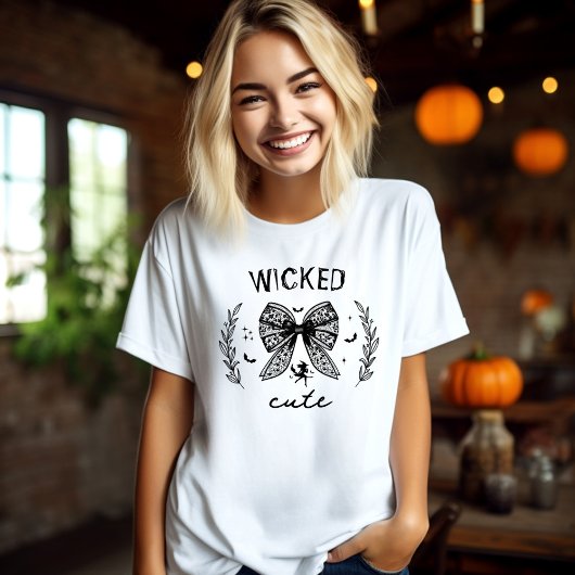 ウィッチコケットブラックレースボウハロウィーン名 Tシャツ