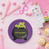 ウィッチコルドロングリーンポーションハロウィーンキッズパーティー ペーパープレート (パーティー)