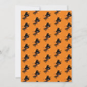 ウィッチコールドロン不気味ハロウィーンベビーシャワーオレンジ 招待状 (裏面)