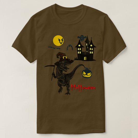 ウィッチサウルスT re恐竜の魔女サウルス家族ホール Tシャツ (デザイン正面)