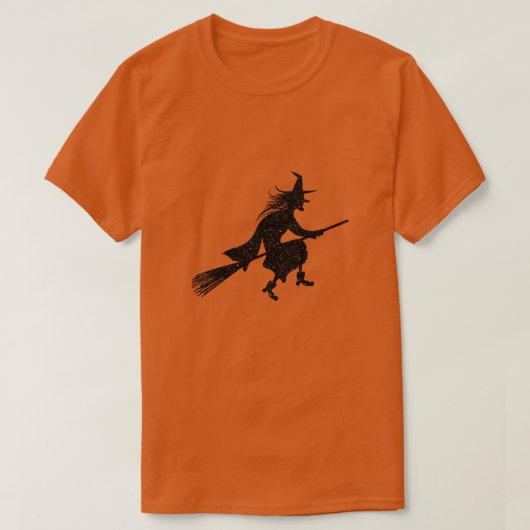 ウィッチシルエットハロウィーングリッターTシャツ Tシャツ (デザイン正面)