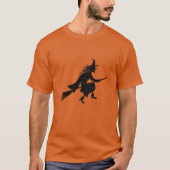 ウィッチシルエットハロウィーングリッターTシャツ Tシャツ (正面)