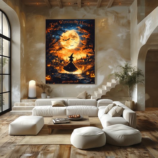 ウィッチシルエットハロウィーン – フルムーン&ヴィレッジ ポスター